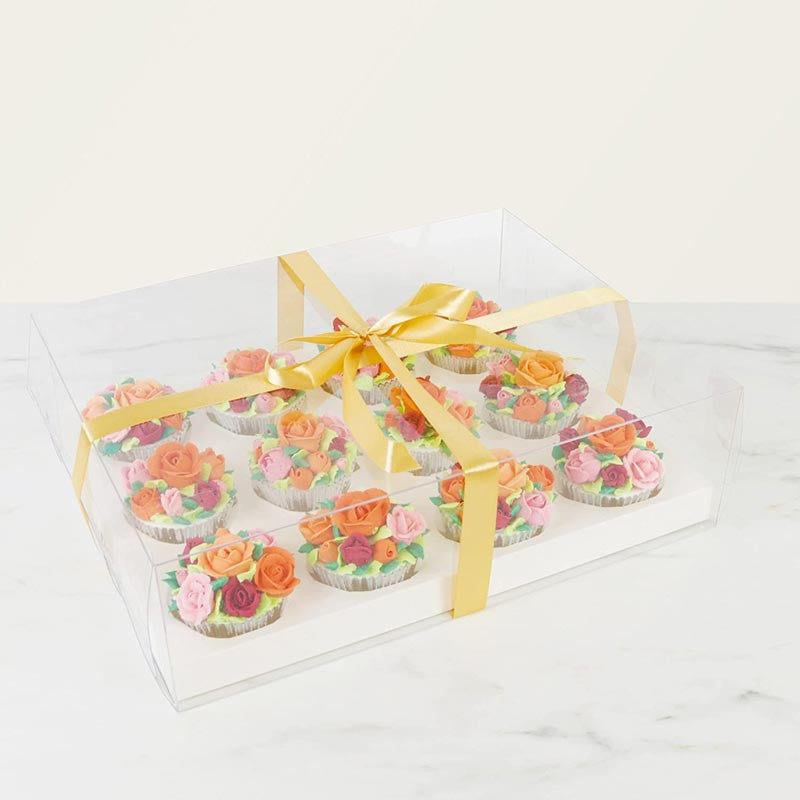 Lot de 5 boîtes à cupcakes par 12 TRANSPARENTES